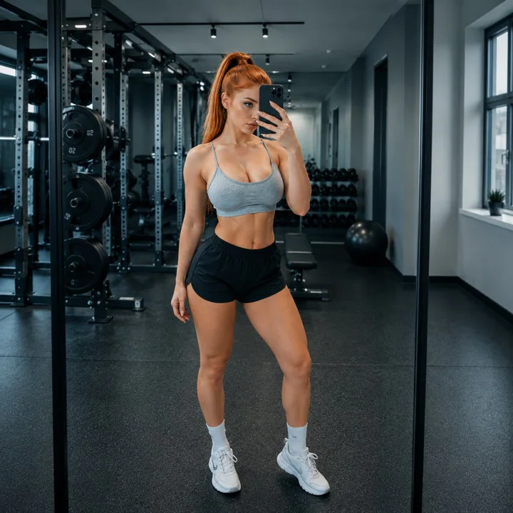 Gym mirror shot